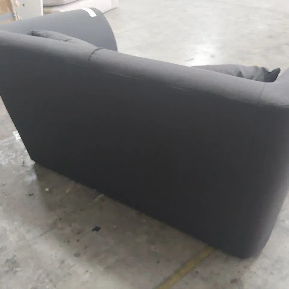 DESIGNER TWO SEATER SOFA CHARCOAL FABRIC 