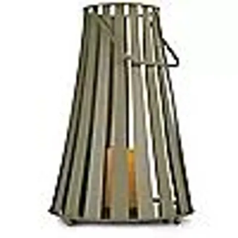 ABODE 47CM FLARED METAL LED CANDLE LANTERN