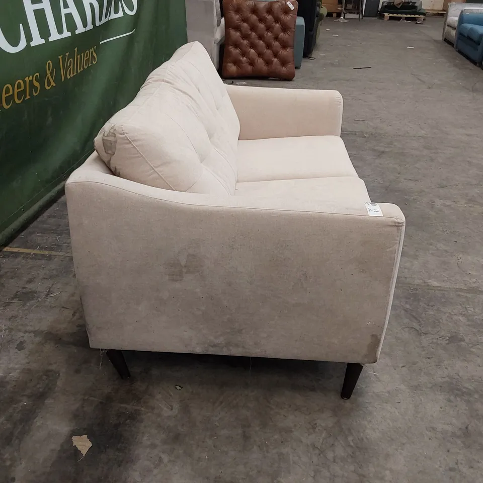 QUALITY DESIGNER 2 SEATER SOFA BEIGE FABRIC