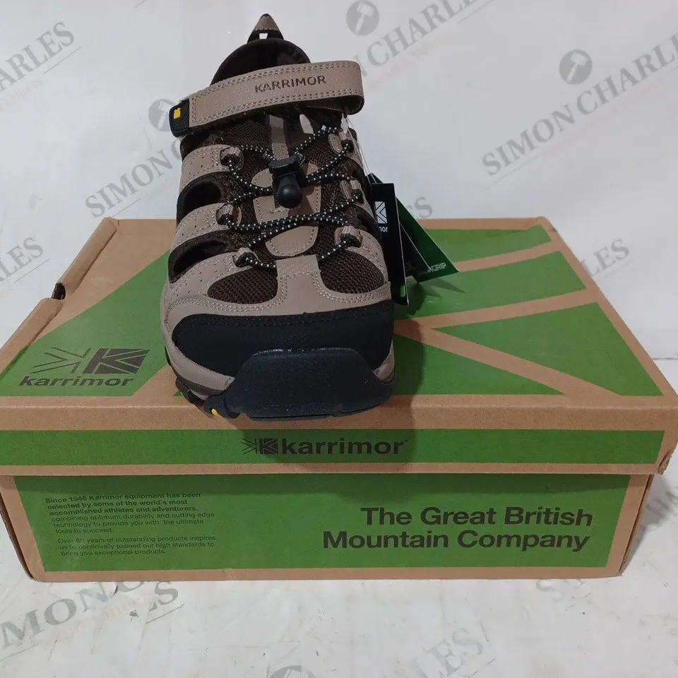 BOXED PAIR OF KARRIMOR K2 SN23 SHOES IN BEIGE UK SIZE 11