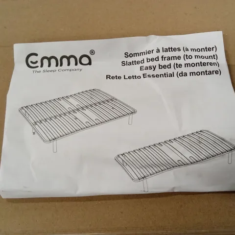 BOXED EMMA SLATTED FRAME BED - 120 x 190cm SMALL DOUBLE