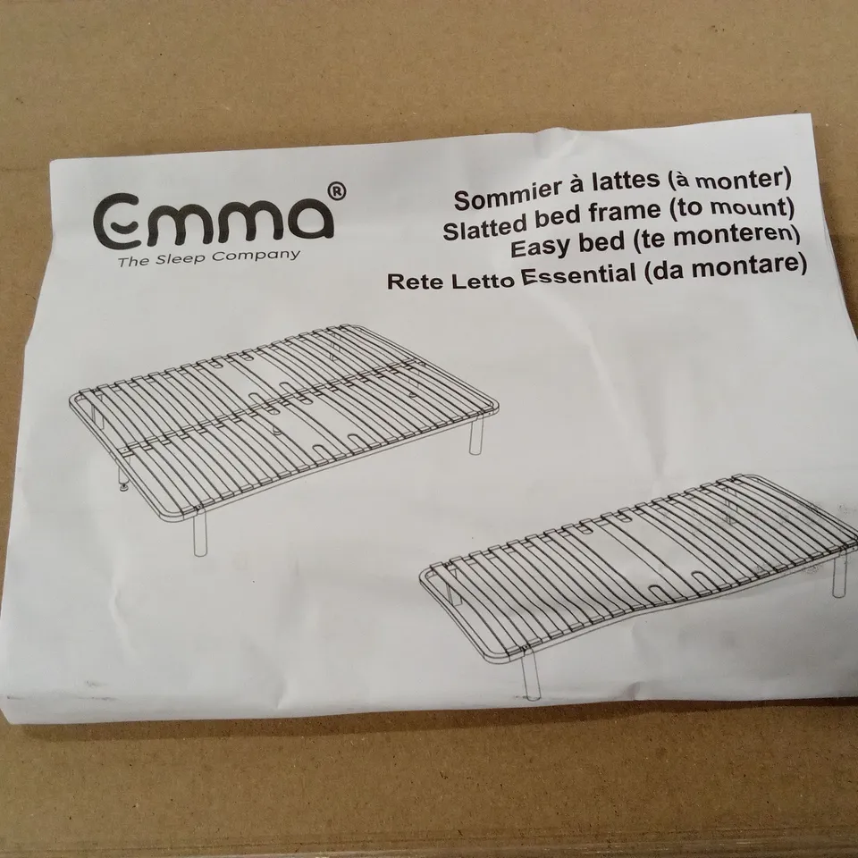 BOXED EMMA SLATTED FRAME BED - 120 x 190cm SMALL DOUBLE