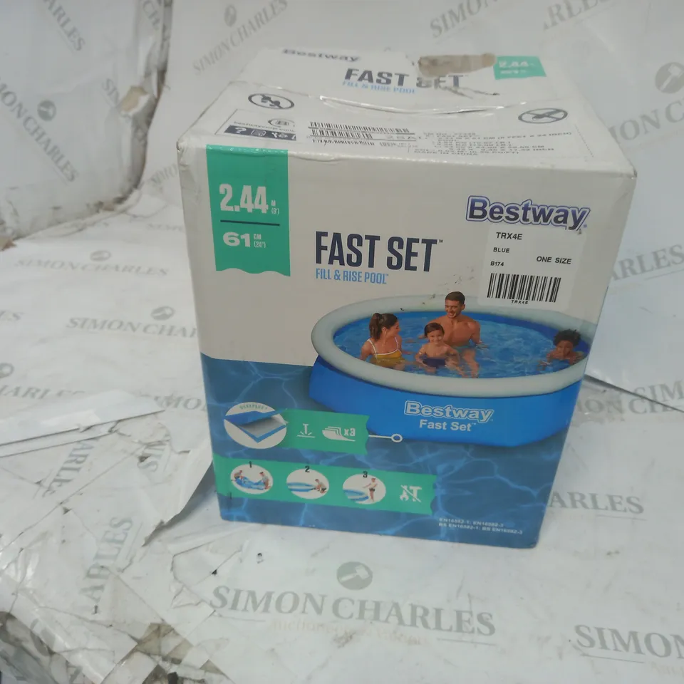 BESTWAY 8FT FAST SET POOL  RRP £44.99