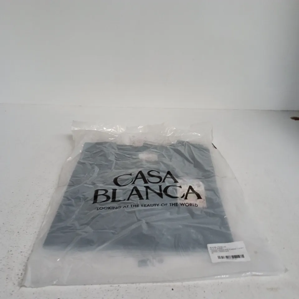 CASA BLANCA TENNIS LANDSCAPE CLASSIC T-SHIRT, BLACK JERSEY, XL