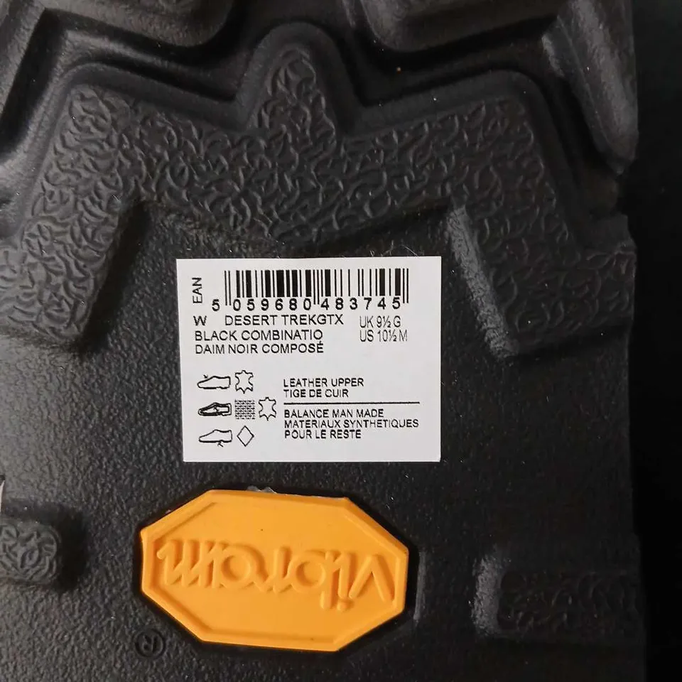 CLARKS ORIGINALS DESERT TREK GTX BOOTS – BLACK/GREEN, UK 9.5 (US 10.5) GORE-TEX