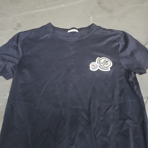 MONCLER NAVY TβSHIRT WITH CHEST LOGO PATCH SIZE UNSPECIFIED