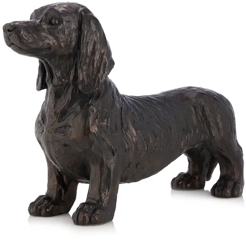 GARDEN STORIES PEANUT THE DACHSHUND DOG SCULPTURE