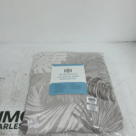 HUSH HAVEN 6 PIECE DIGITAL PRINT BEDDING SET DOUBLE