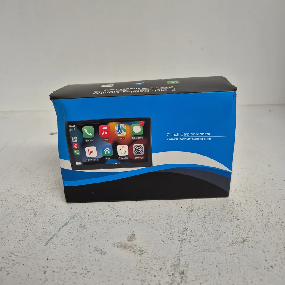 7 INCH CARPLAY MONITOR FOR CAR – BLUETOOTH, ANDROID AUTO, MIRRORLINK (BOXED)