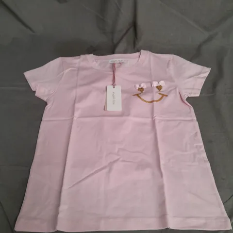 ANGELS FACE HAPPY TEE IN FAIRY PINK SIZE 10-11