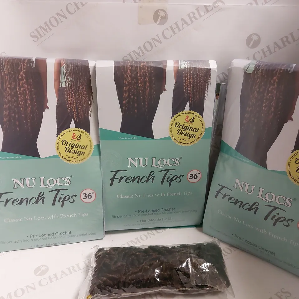 BOX OF APPROX 6 ASSORTED HAIR EXTENSIONS IN VARIOUS COLOURS