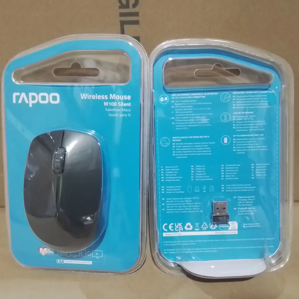 LOT OF 16 BRAND NEW RAPOO M100 SILENT WIRELESS MOUSES 