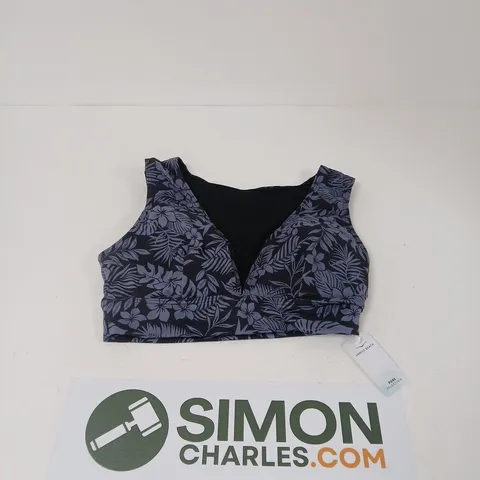 VENICE BEACH WOMEN'S FLORAL BIKINI TOP – NAVY & BLUE - SIZE 16 C-D