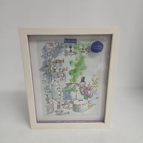 CHARLIE AND THE CHOCOLATE FACTORY – ROALD DAHL / QUENTIN BLAKE  FRAMED MINI POSTER