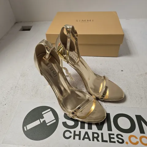 SIMMI LONDON GABBY GOLD MIRROR SANDALS β UK 6 (EU 39)