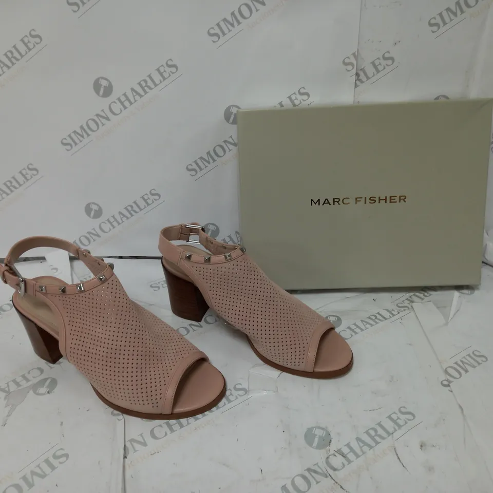MARC FISHER PARSO PEEP SANDAL BLUSH SIZE 7 BOXED 