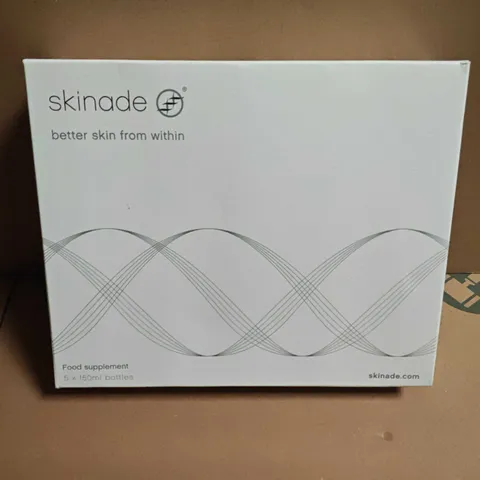 SEALED SKINADE FOOD SUPPLEMENT – 5 X 150ML BOTTLES, BOXED