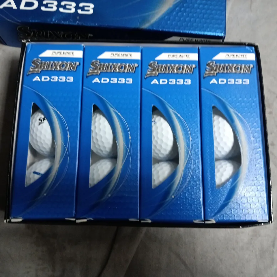 SRIXON AD333 GOLF BALLS – PURE WHITE, PACK OF 4 BOXES