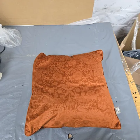 WILLIAM MORRIS AT HOME CUSHION – ORANGE DAMASK PATTERN