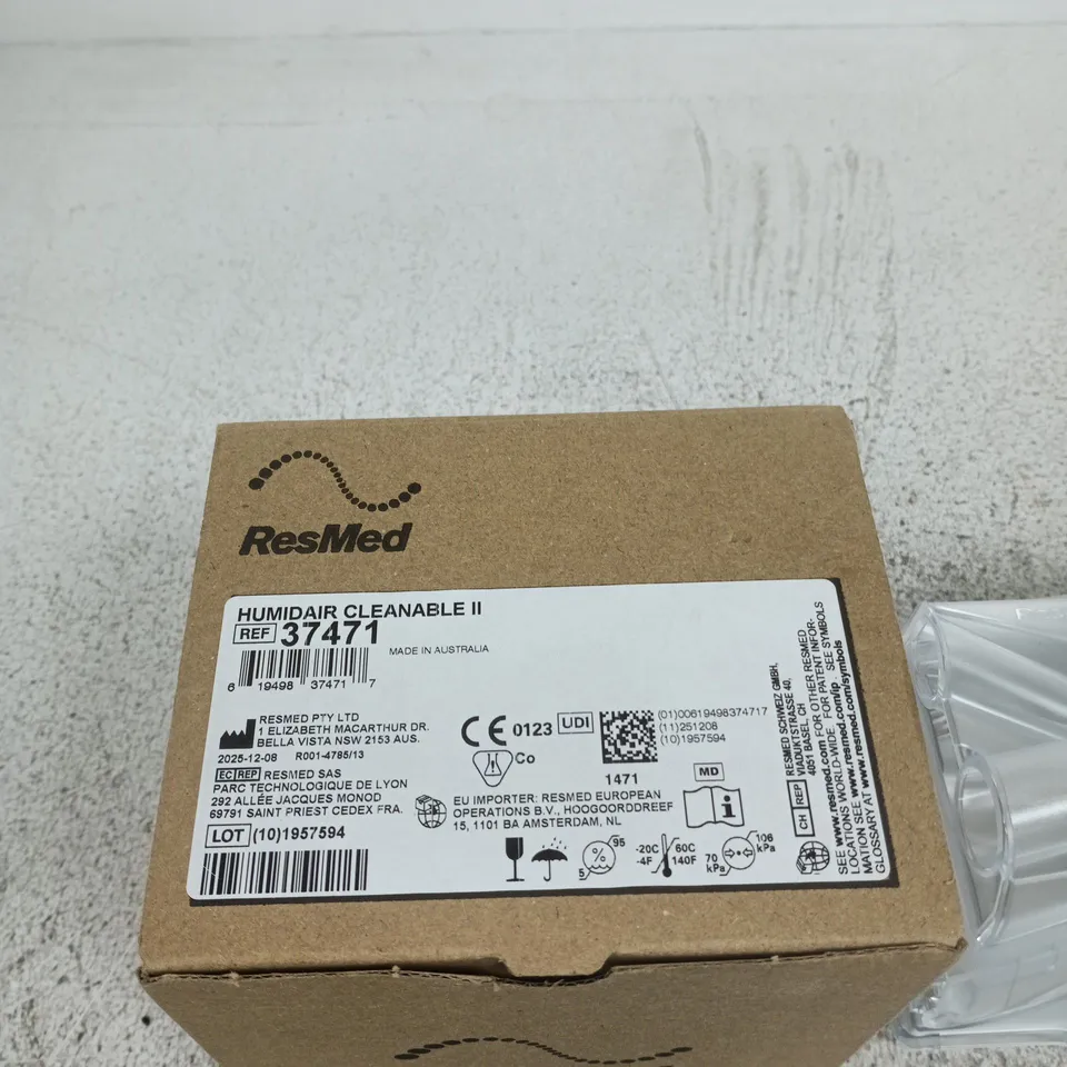RESMED HUMIDAIR CLEANABLE II HUMIDIFIER CHAMBER – REF 37471 (BOXED)