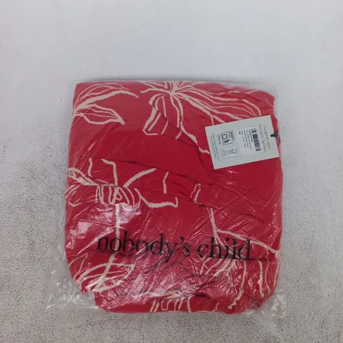 BAGGED NOBODY'S CHILD MADELINE MIDAXI DRESS IN RED SIZE UK 10