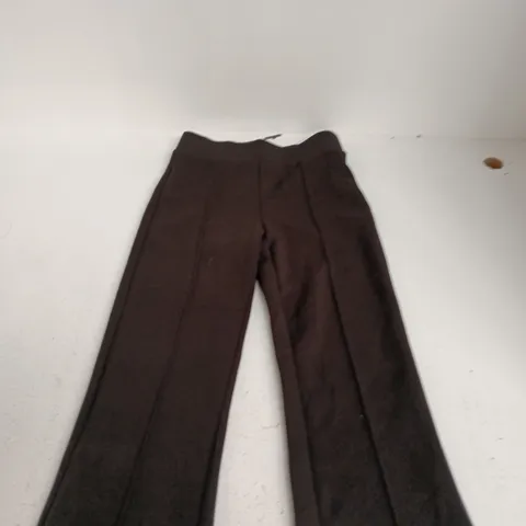 BERSHKA WOMEN'S TROUSERS - DARK BROWN, EUR XXS (US XXS)