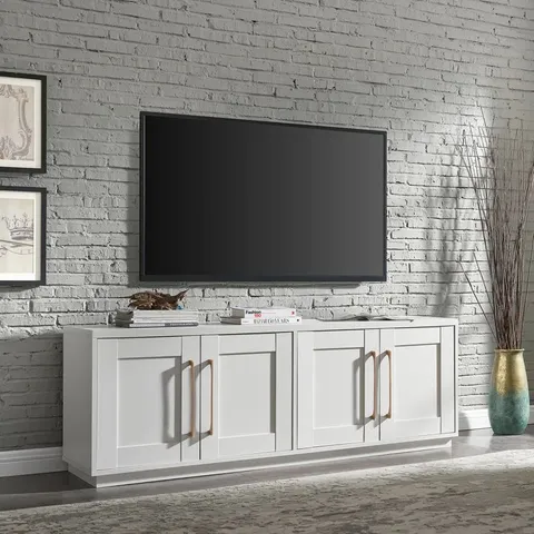 BOXED TILLMAN TV STAND FOR TVS UP TO 80" - WHITE (1 BOX)