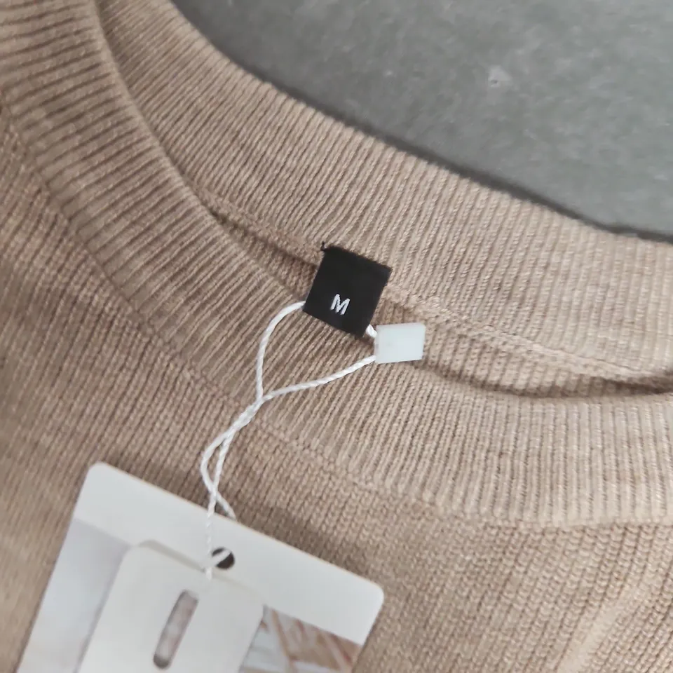 ARCH & CLOZ CAMEL WOOL KNIT JUMPER, SIZE M