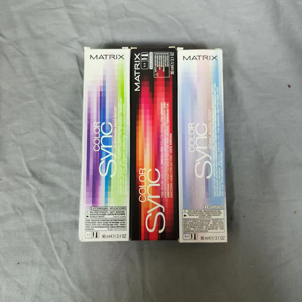 APPROXIMATELY 20 ASSORTED MATRIX SO COLOUR SYNC HAIR COLOURS 