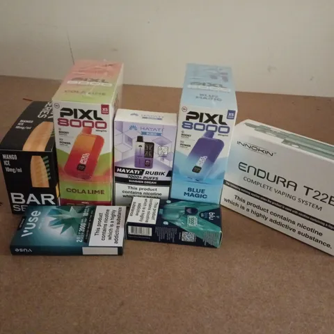 APPROXIMATELY 20 ASSORTED E-CIGARETTE PRODUCTS TO INCLUDE BRANDS SUCH AS PIXL, ENDURA, VUSE, ETC - COLLECTION ONLY