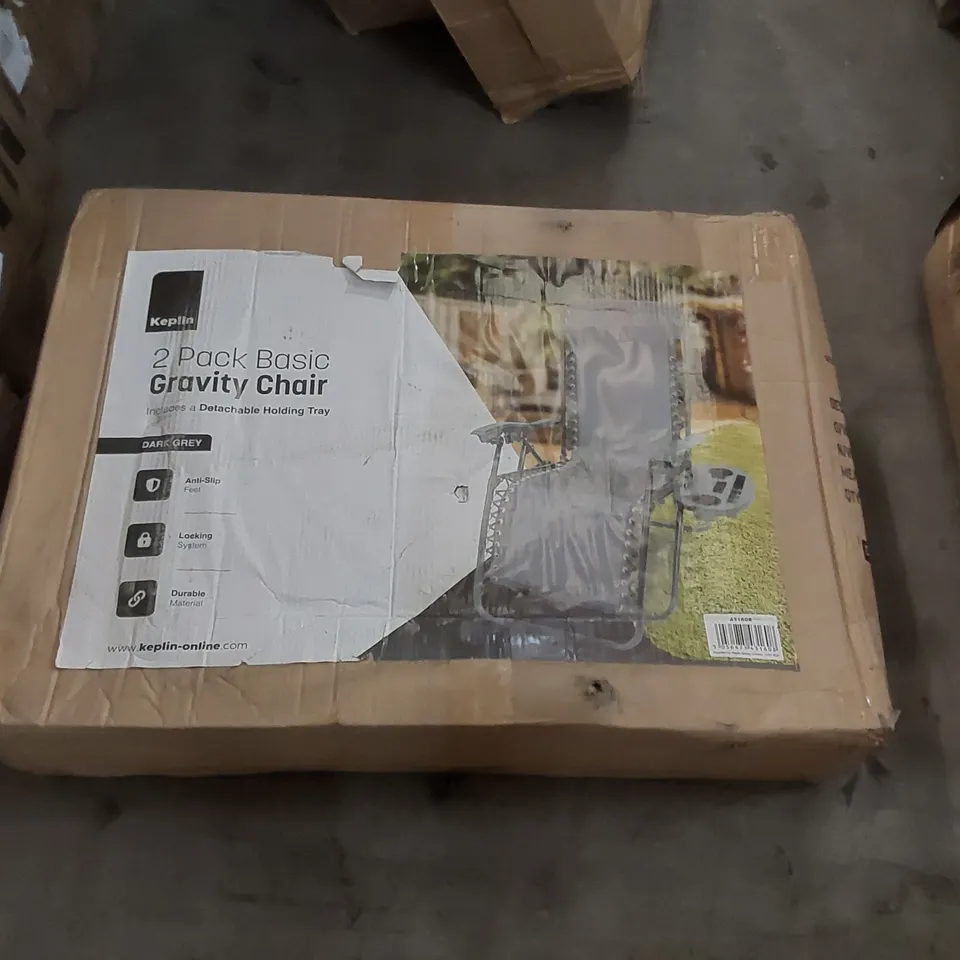 BOXED KEPLIN 2 PACK OF GRAVITY CHAIRS