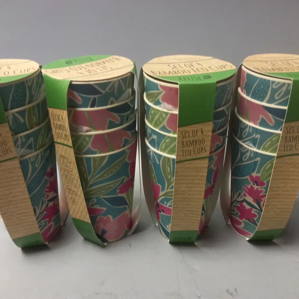 LOT OF 4 CAMBRIDGE BAMBOO ECO CUP 4-PACKS