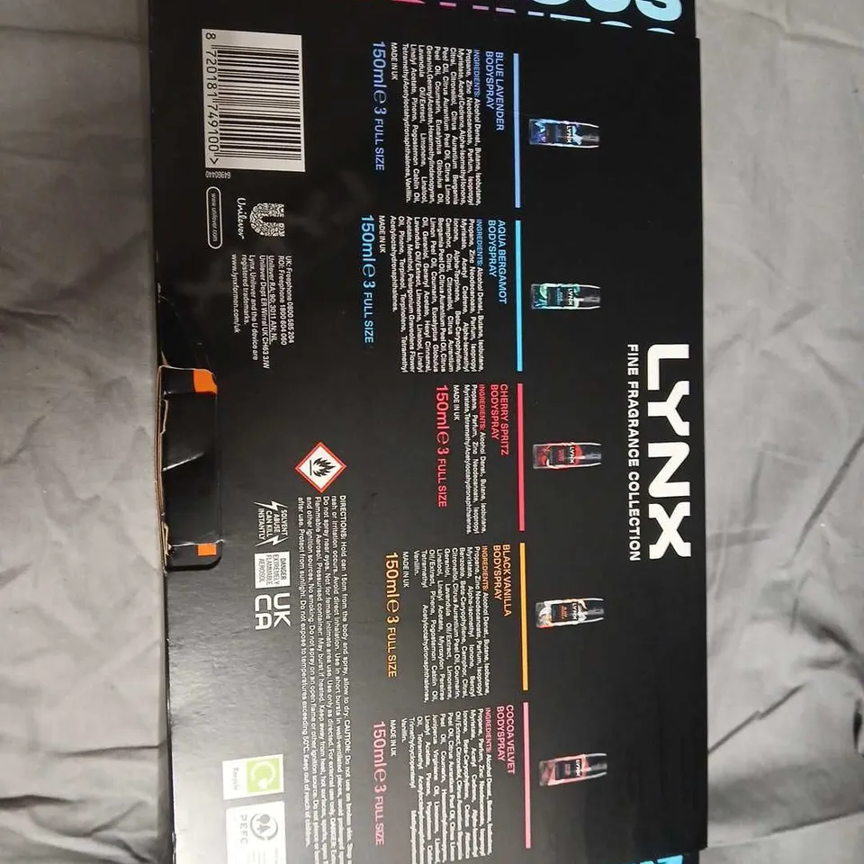 LYNX FINE FRAGRANCE COLLECTION GIFT SET – 5 × 150ML BODY SPRAYS