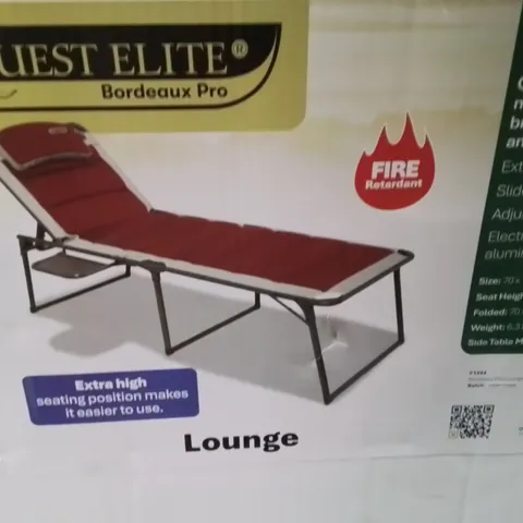 BOXED QUEST ELITE BORDEAUX PRO SUN LOUNGER