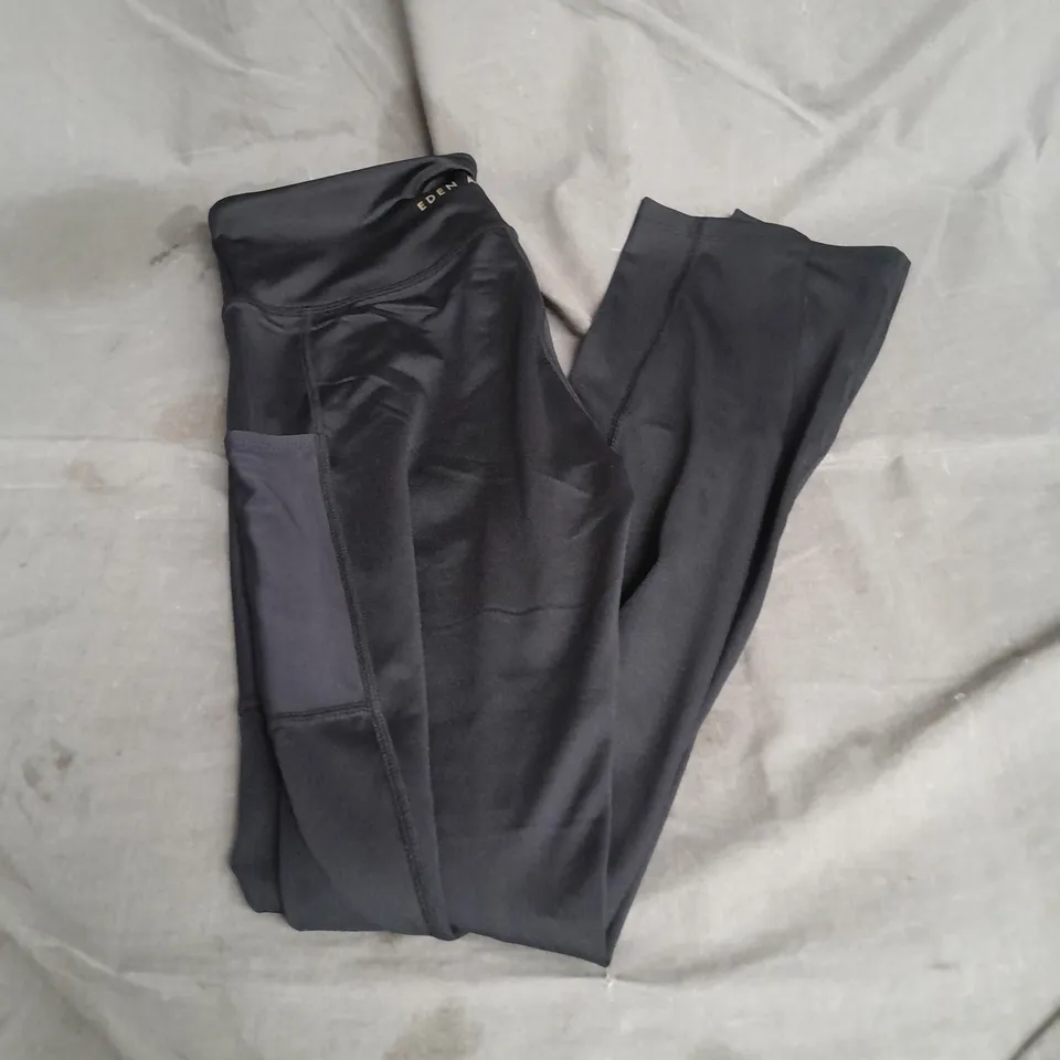EDEN ASHRAM POCKET ACTIVE LEGGINGS IN BLACK SIZE S