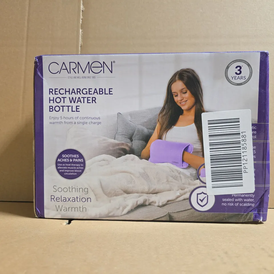 BOXED CARMEN RECHARGEABLE HOT WATER BOTTLE