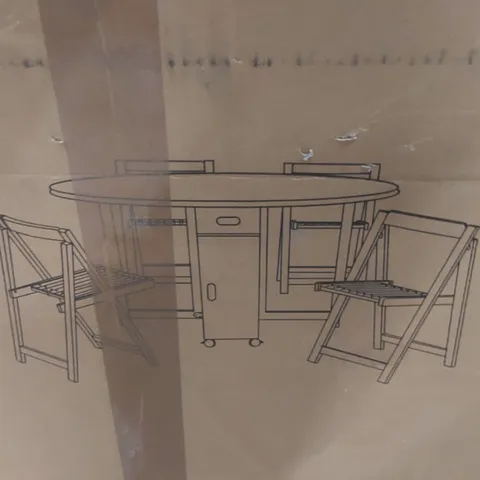 BOXED BUTTERFLY DINING SET - NATURAL