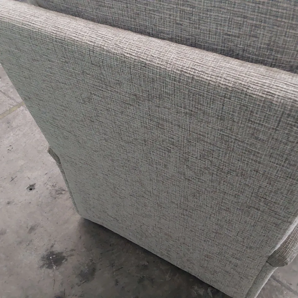 QUALITY BRITISH DESIGNER G PLAN HOLMES SMALL ARMCHAIR FARROW MIST FABRIC 