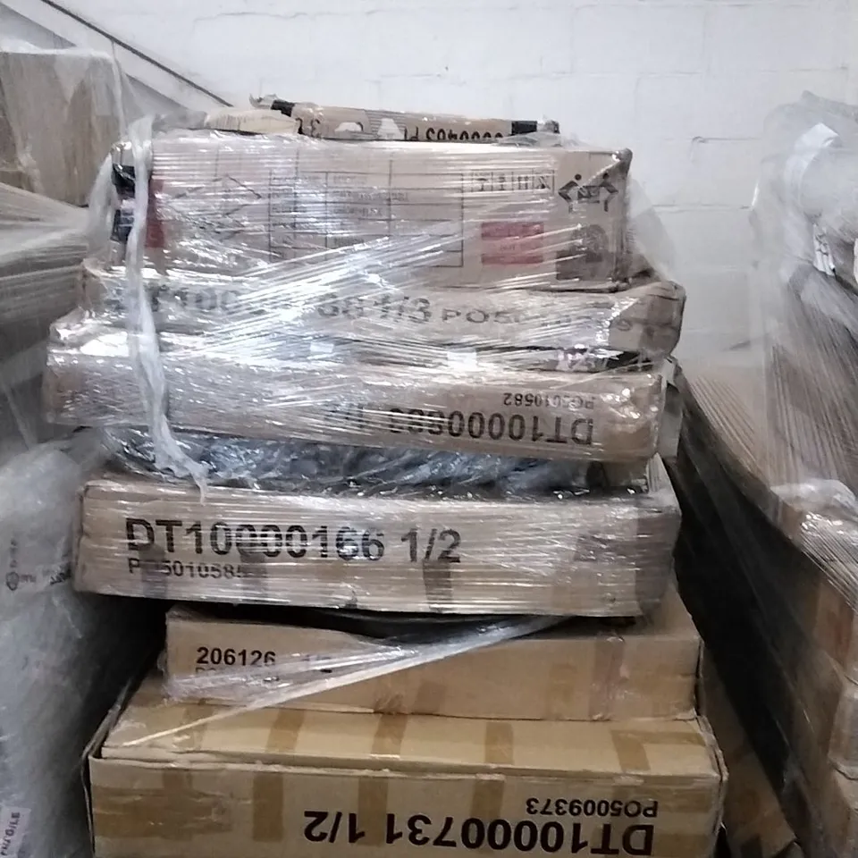 PALLET OF ASSORTED BOXED DINING FURNITURE PARTS