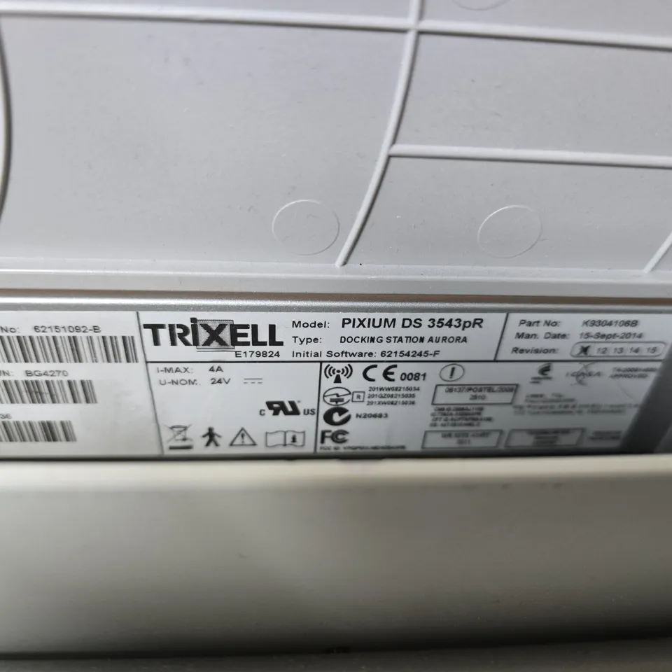 TRIXELL PIXIUM DS 3543PR DOCKING STATION (AURORA) – WHITE