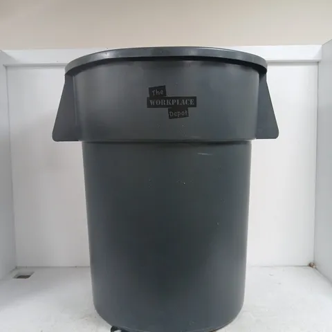 THE WORKPLACE DEPOT TALL GREY WASTE BIN WITH LID SIZE UNSPECIFIED
