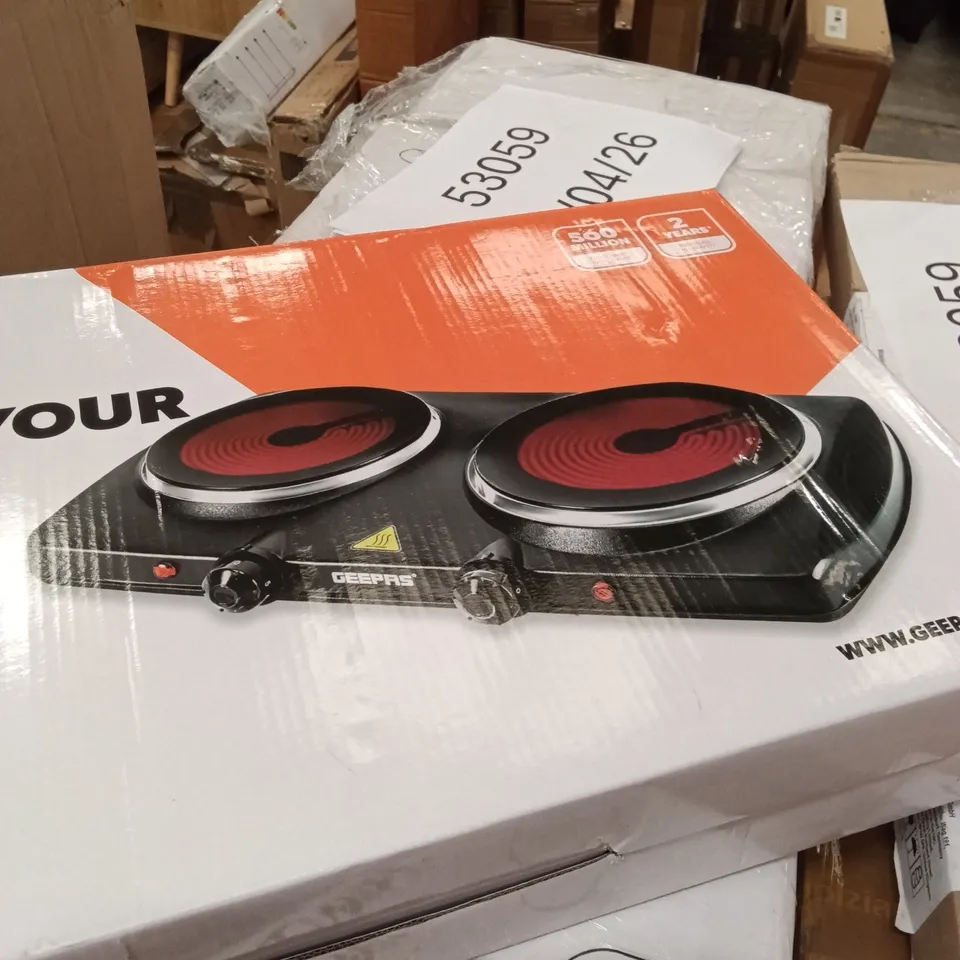 BOXED GEEPAS ELECTRIC CERAMIC COOKING PLATE (1 BOX)