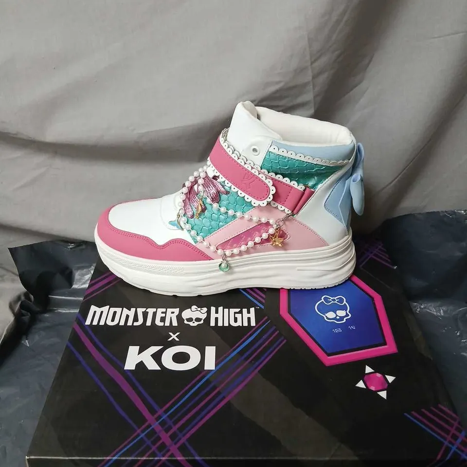 MONSTER HIGH X KOI NEPTUNA CHUNKY HI-TOP TRAINERS – MULTICOLOUR, UK 6 