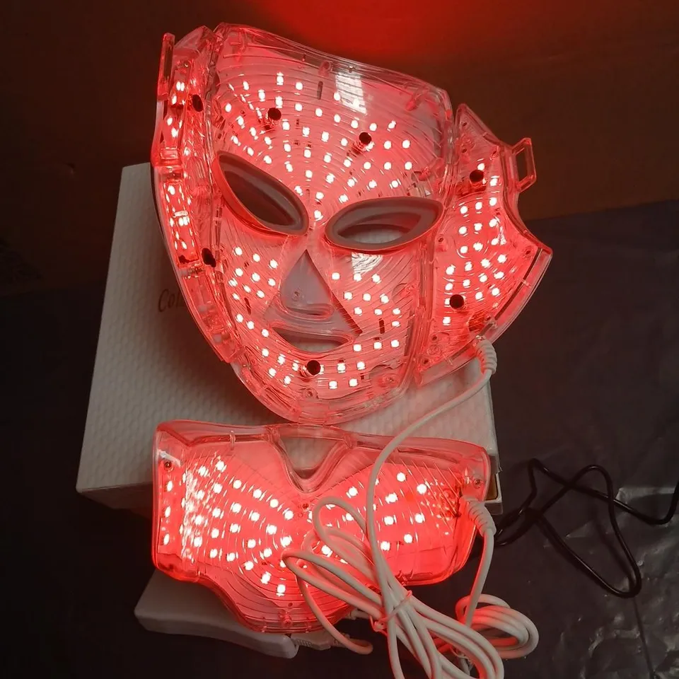 COLORFUL LED BEAUTY MASK WITH CONTROLLER – RED LIGHT FACIAL THERAPY (BOXED)