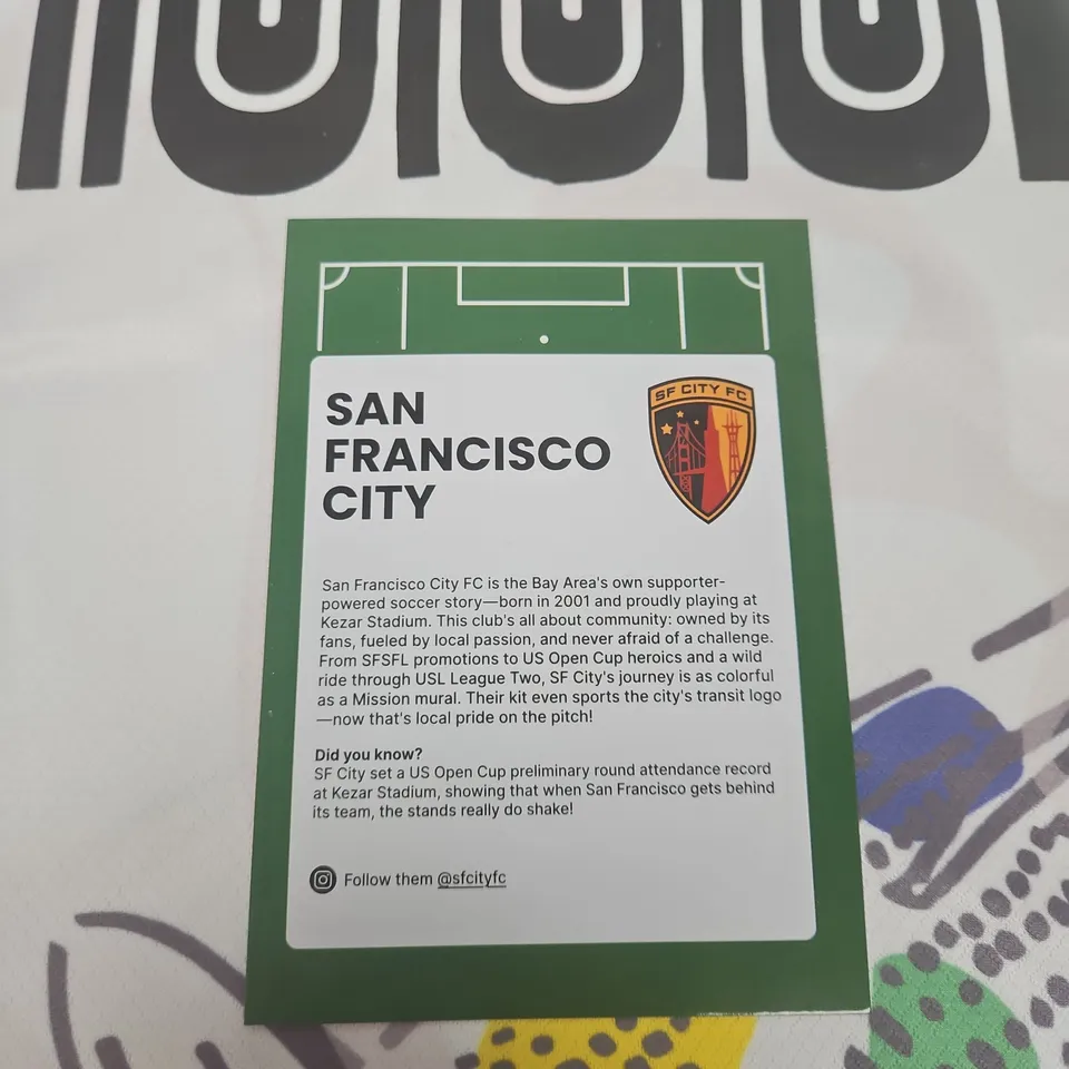 SF CITY FC FOOTBALL SHIRT – UK L (EU L)