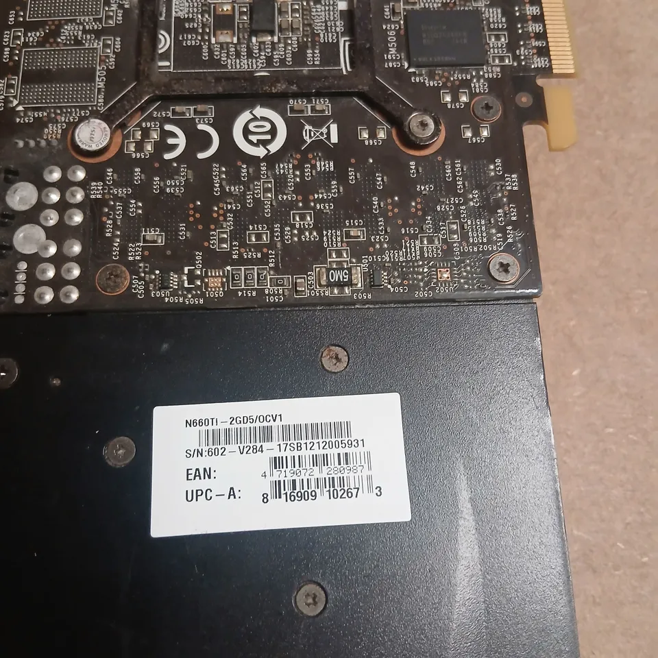 MSI GEFORCE GTX 660 TI 2GB GDDR5 PCIE GRAPHICS CARD (OCV1)