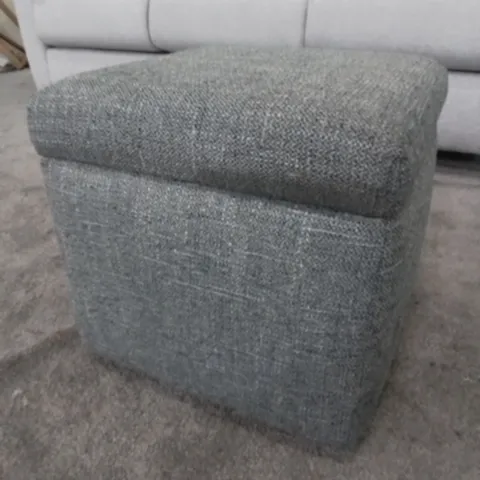 DESIGNER G PLAN MADE SPENCER DAPPLE FABRIC STORAGE FOOTSTOOL