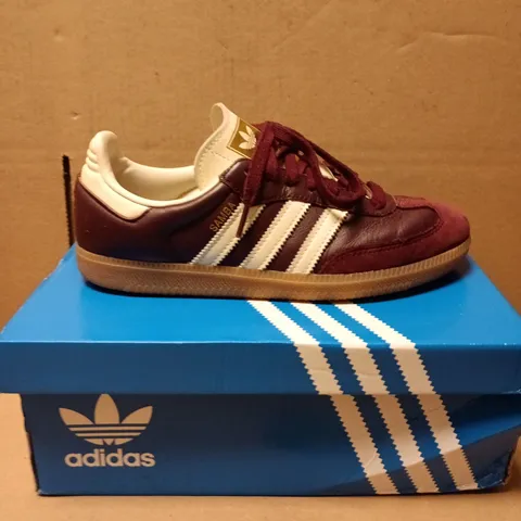 ADIDAS SAMBA OG W WOMEN'S TRAINERS – BURGUNDY/WHITE SIZE 5