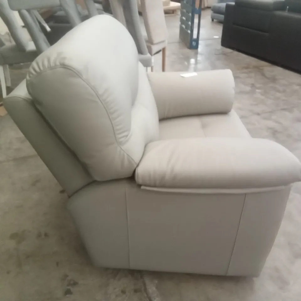 DESIGNER G PLAN MADE STRATFORD CHAIR - CAMBRIDGE GREY LEATHER 