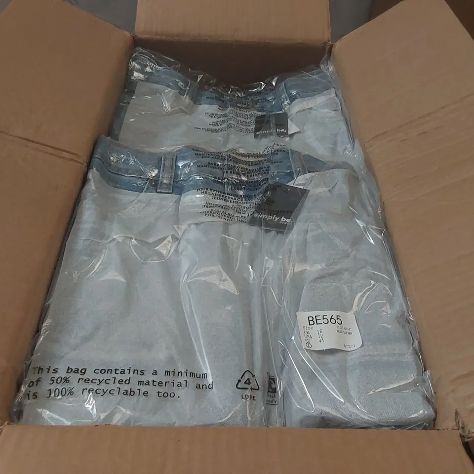 BOX CONTAINING APPROXIMATELY 16x BRAND NEW SIMPLY BE BLUE/SILVER A LINE MAXI SKIRT - SIZE 16